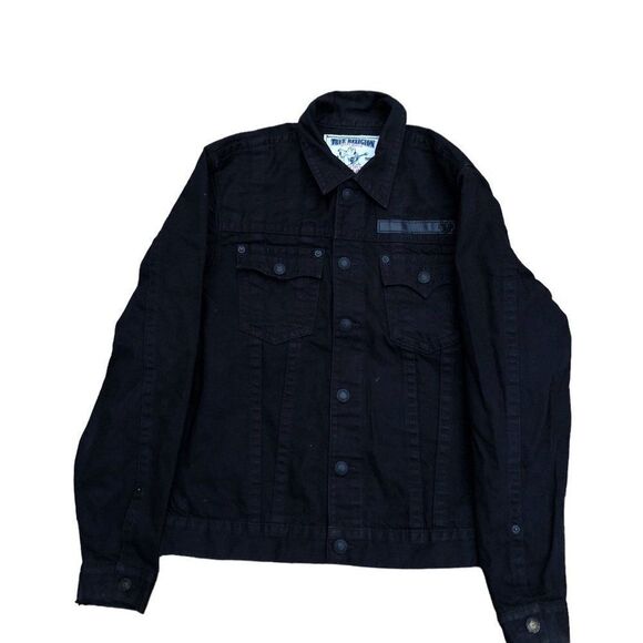 Vintage True Religion Jean Jacket XXL Trucker Jacket Ascot Gray/Black - Picture 2 of 16
